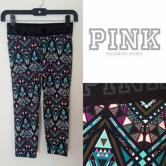 PINK Victoria's Secret Pants - Victoria's Secret PINK Ultimate Geo Capri Leggings